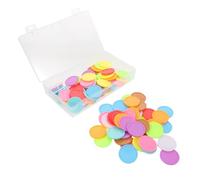 DINHEAROM 2 Boxes Assorted Colored Plastic Counters with Boxes for Math Games Opaque Round Chips for Counting Addition Subtraction Learning Classroom Home Manipulatives Adult Reward Tokens