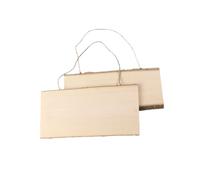 DINHEAROM 2 Pcs Drawing Display Hanging Board Wooden Hanging Message Board Pendant 10x25cm Safe to Use Ready for Drawing Lightweight Suitable for Bars Restaurants