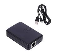 DINHEAROM 2 Ports Network Selector Splitter Hub with Physical Isolation and Noise Elimination, Portable Abs Ethernet Port Adapter for Networking Applications and Business Travel