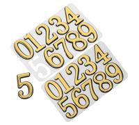 DINHEAROM 2 Sets Waterproof Plastic Mailbox Number Stickers 0-9 Self-adhesive House Numbers for Outdoor Use on Doors and Trash Bins, Highly Visible Minimalist Design for Residential