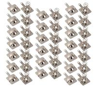 DINHEAROM 20 Sets Aa Battery Spring Contact Plates for Charger Replacement Iron Material Bipolar Battery Plate Terminal Stable Performance for Electronic Devices