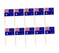 DINHEAROM 200pcs Union Jack Dessert Flag Toothpicks Edible Cupcake Decorations Party Decorations
