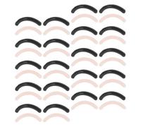 DINHEAROM 200Pcs Universal Silicone Eyelash Curler Refill Pads with Black Rubber and Pink Silicone Strips, Eyelash Curling Tool Accessories for Daily Makeup and DIY Lash Curling