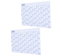 DINHEAROM 2026 Year Wall Planner 2 Sets Large Blue Jumbo Calendar Writable Minimalist Yearly Wall Organizer Schedule Chart for Home Office Classroom