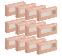 DINHEAROM 20pcs Nail Art Packaging Box White Background Paper Lash MENA Show Packaging Box