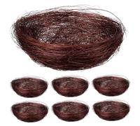 DINHEAROM 20pcs Realistic Fake Bird Nests for Cold Dish Decoration Indoor and Outdoor Gardening for Photography Props and Easter Themed Displays Brown Craftsmanship