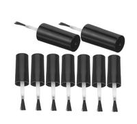 DINHEAROM 25pcs Gel Nail Polish Replacement Brush Set 10ml Black Cap Bottles Thin Nail Liner Brushes for Gel Liquid Dip Powder