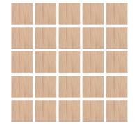DINHEAROM 25pcs Unfinished Bamboo Square Pieces for Crafts Smooth Surface Without Burr, for Making Unique Tags and DIY Painting Projects