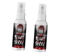 DINHEAROM 2pcs 30ml Realistic Fake Blood Spray for Halloween Cosplay and Theatrical Makeup Lifelike Plasma Blood Spray for Special Effects