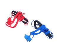 DINHEAROM 2pcs Adjustable Parrot Flying Harness Leash Red Blue Elastic Training Rope for Safe Outdoor Bird Walking and Flying Easy to Wear for Birds and Cockatiels
