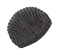 DINHEAROM 2pcs Black Cornrow Wig Caps for Wig Making Stretchy Dome Net Caps Made of Comfortable Domestic Silk Washable Easy to Sew