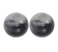 DINHEAROM 2pcs Black Jade Hand Balls for Meditation and Hand Exercises with Ergonomic Design, Stress Reduction and Portable Therapy Balls, Comes with Box for Relaxation and Deep Tissue