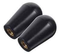 DINHEAROM 2pcs Black Plastic Beer Tap Handles Replacement for Kegerator Faucet, Reusable Ball-Shaped Beer Faucet Handle, Home Bar Kegerator Parts Accessory