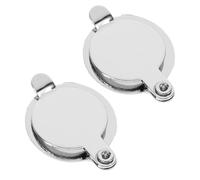 DINHEAROM 2pcs Copper Door Viewer Covers with Easy Installation and Versatile Use, Metal Peep Hole Cover for Front Door Security, Suitable for Home and Office, Modern Silver Design