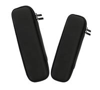 DINHEAROM 2Pcs Electric Toothbrush Storage Cases Portable Travel Toothbrush Holder with Durable Zipper Black for Organizing Chargers and Brush Heads