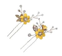 DINHEAROM 2pcs Elegant Wedding Hairpin Cloth Flower for Bridesmaid Bridal Hair Accessory for Wedding Styling Tone Handmade Hair for Bride