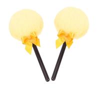 DINHEAROM 2pcs Fluffy Body Powder Puff Ultra Soft Handheld Makeup Applicator for Mineral Body Powder Compact Skin-friendly Comfortable Tool for Effortless Application
