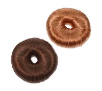 DINHEAROM 2pcs Hair Doughnut Bun Maker Set Wig Hair Bun Shaper Medium Size and Ponytail Styling