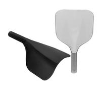 DINHEAROM 2pcs Haircut Cover Shield for Barbershop Black and Gray Hair Spray Protection Mask Adjustable for Salon Use Professional Hairdressing Supplies