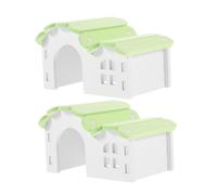 DINHEAROM 2pcs Hamster Hideout Hut House for Small Animals Guinea Pig and Rat Hideouts Fun and Relaxing Rest Space Easy to Clean and Maintain