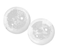 DINHEAROM 2pcs Hand Exercise Massage Balls for Adults, Portable Round Glass Massage Balls with Smooth Polished Design, Relax Muscle Tension and Hand Mobility