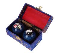 DINHEAROM 2pcs Handheld Feng Shui for Health and Hand Exercise Colorful Massage for Seniors and Women Low-Temperature Enamel Design Chiming Bell