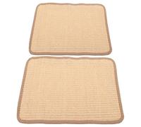 DINHEAROM 2pcs Natural Sisal Cat Scratch Mat Pet Sleeping Pad for Indoor Cats Bunny Scratch Pads
