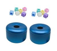 DINHEAROM 2Pcs Parrot Coin Box Training Metal Intelligence Teaching Boxes for Small to Medium Birds Including Parakeets Cockatiels Lovebirds Interactive Playthings