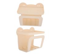 DINHEAROM 2pcs Plastic Wall Mount Facial Towel Holder Tissue Dispenser Storage Box Multifunctional Tissue Holder for Bathroom Kitchen