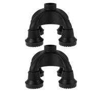 DINHEAROM 2pcs Replacement Quad Cane Tips, Non Slip Walking Cane Foot Pad Attachments, 4-Prong Tip Quad Base Replacement for Walking Poles Accessories