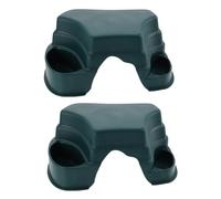 DINHEAROM 2pcs Reptile Hide Habitat Plastic Caves for Tortoise Pet High Durability and Easy to Maintain Features, Realistic Green Reptile Box Hideouts Suitable for Geckos and Photography