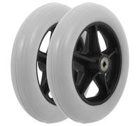 DINHEAROM 2pcs Scooter Replacement Wheels for Wheelchairs and Walkers with Solid PVC Tire Design Enhancing Maneuverability Front Caster Wheels for Mobility Scooters and Transport Equipment