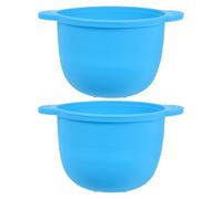 DINHEAROM 2pcs Silicone Wax Warmer Liners Replacement Reusable Wax Melt Bowls 300ml Easy to Store Locks in Nutrients for Hair Removal at Home Suitable for Skin Types
