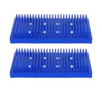 DINHEAROM 2PCS Slide Drying Rack: Microscope Slide Holder Staining Rack with 25 Position - Lab Draining Shelf Plastic Drying Stand for Histology Research and Clinical