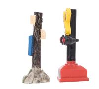 DINHEAROM 2pcs Traffic Light Signpost Models for Aquarium Landscape Decor Lifelike Resin Ornament for Fish Tanks Miniature Scenes Gentle to Fish for Aquarists