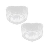 DINHEAROM 2Pcs Transparent Small Hamster Water Bowl Thickened Cage Rat Bowl for Feeding Food and Water Safe Environmental Material Suitable for Chinchilla and Small Pets