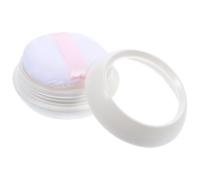 DINHEAROM 2pcs Travel Face Powder Compact Set with 10g Reusable Plastic Loose Powder Container and Fine Cotton Puff, Eco-friendly Makeup Container for Home and On-the-go Use