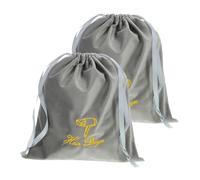 DINHEAROM 2pcs Travel Hair Dryer Storage Bags with Drawstring Closure Lightweight Hair Blower Pouches Portable Organizer for Home Business and Hotel Use