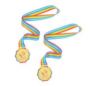 DINHEAROM 2pcs Winners Gold Medals for Kids Ice Skating Achievement Medals With Neck Ribbons for Preschool Sports Events Team Spirit Awards Party Favors