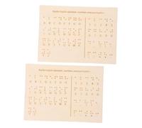 DINHEAROM 2pcs Wooden Braille Alphabet Board Montessori Educational Tool Learning Braille for Visually Impaired Boys and Girls
