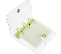 DINHEAROM 3-ring Design Notepad Portable Lightweight Writing Notepad Mini with Cover Pvc and Paper Material for School and Household Use Featuring Creative Lovely Fashion Design