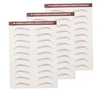 DINHEAROM 3 Sheets Eyebrow Tattoo Stickers Realistic Simulation for Natural Brows Easy Application for Travel Daily Use for Sparse Missing Eyebrows
