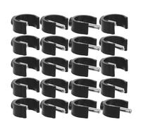 DINHEAROM 30pcs Crutch Handle Buckle - Replacement Latch Clips for 25/28mm Tube - C-Shaped Clamp for Elderly Toilet Chair Attachment Senior Canes Accessories