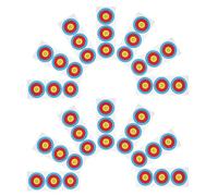 DINHEAROM 30pcs Portable Vertical Archery Paper Targets for Compound Bows and Traditional Archery, Coated Paper with Enhanced Penetration Resistance and Layered Scoring Rings, for Backyard