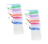 DINHEAROM 30Pcs Soap Foaming Net Pouch with Rope Design for Hand Wash and Soap Holder Exfoliating Mesh Bag for Shower Bath Easy Hanging and Quick Drying Random Colors Random Color