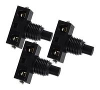 DINHEAROM 3pcs Black Self-reset Momentary Foot Switches Push Button Replacement for Industrial Control and DIY Applications