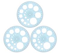 DINHEAROM 3pcs Circle Protractor with Swing Arm for Students Multi-Angle Measuring Tool for Math Geometry Drawing and Architectural Design Clear Scale Smooth Surface