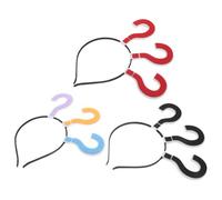 DINHEAROM 3pcs Funny Question Mark Headbands Made of Plastic, Resistant to Deformation and Easy to Wear, for Party Dress and Photo Props with Creative and Humorous Design