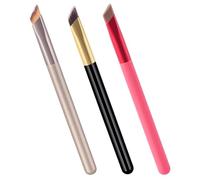 DINHEAROM 3pcs Makeup Brush Set for Eyebrows and Eyeshadow Synthetic Cosmetic Blending Brush Kit Multi-color for Precise Eye Makeup Application