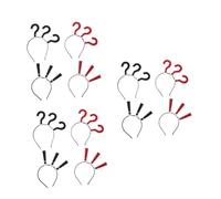 DINHEAROM 3pcs Question Mark Headband Exclamation Mark Punctuation Novelty Halloween Party Hair Accessories for Women Non-slip Decorative Headwear